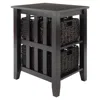 Winsome Wood Morris Side Table With 2 Foldable Baskets