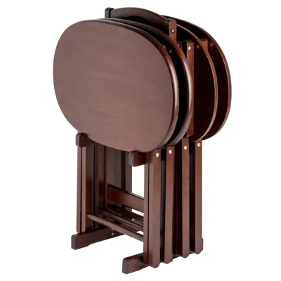 Winsome Wood Nathan 5-pc Snack Table Set Cappuccino