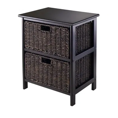 Winsome Wood Omaha Storage Rack With 2 Foldable Baskets