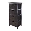 Winsome Wood Omaha Storage Rack With 4 Foldable Baskets