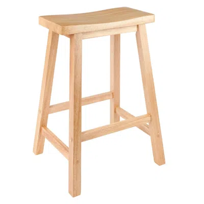 Winsome Wood Satori 24" Saddle Seat Bar Stool Beech