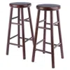 Winsome Wood Shelby 2-pc Swivel Seat Bar Stool Set, Walnut In Brown