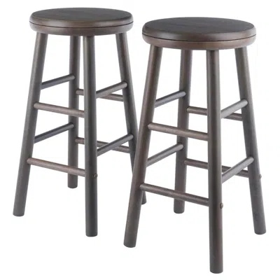 Winsome Wood Shelby 2-pc Swivel Seat Counter Stool Set, Oyster Gray