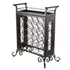 Winsome Wood Silvano Wine Rack 5x5 With Removable Tray, Dark Bronze