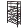 Winsome Wood Silvi Wine Rack, 30-bottle, - 6-tier