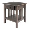 Winsome Wood Stafford End Table, Oyster Gray