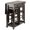 Winsome Wood Suzanne 3-pc Space Saver Set, Coffee
