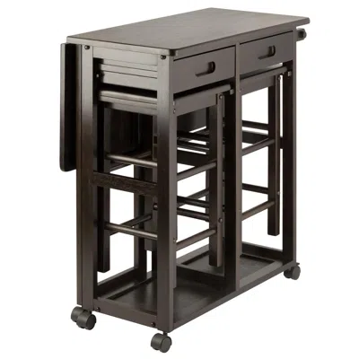 Winsome Wood Suzanne 3-pc Space Saver Set, Coffee