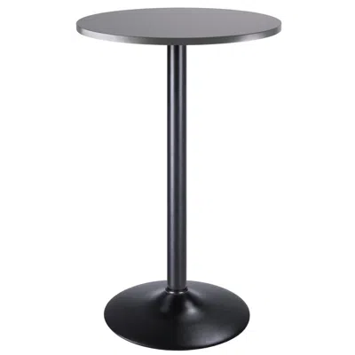 Winsome Wood Tarah Pub Table, Black & Slate Gray