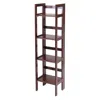 Winsome Wood Terry Folding Bookcase Antique Walnut