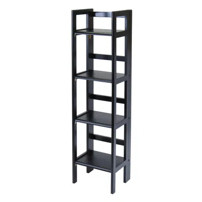 Winsome Wood Terry Folding Bookcase Black