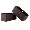 Winsome Wood Torino 2-pc Set Folding Fabric Baskets Chocolate