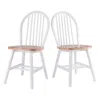 Winsome Wood Windsor 2-pc Chair Set, Natural And White