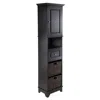 Winsome Wood Wyatt Tall Cabinet With Baskets, Drawer, Door