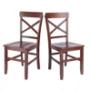 Winsome Wood Xenia 2-pc Set X-back Chairs, Walnut In Brown