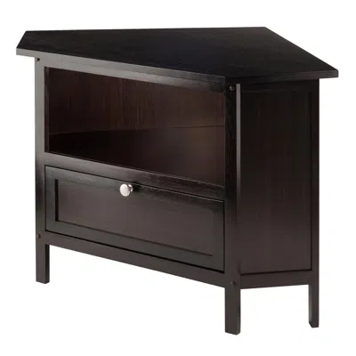 Winsome Wood Zena Corner Tv Stand Espresso