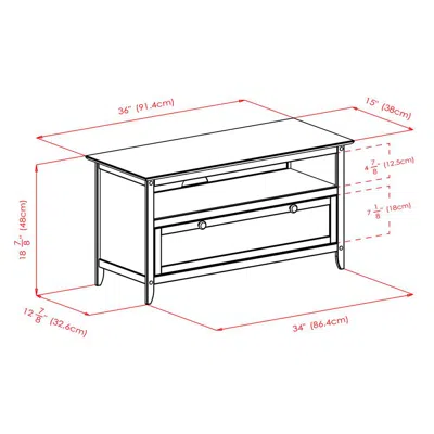 Winsome Wood Zuri Tv Stand