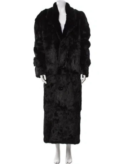 Pre-owned Winter Fur Fur Coat W/ Tags In Black