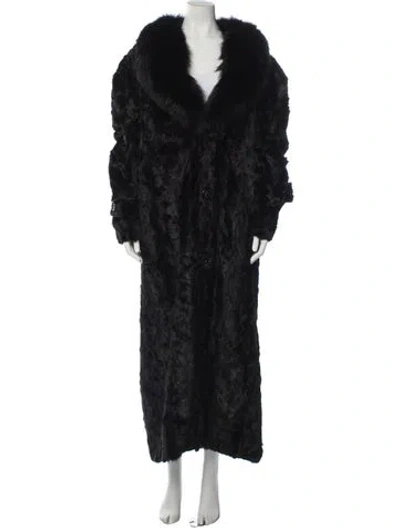 Pre-owned Winter Fur Mink Fur Coat In Black