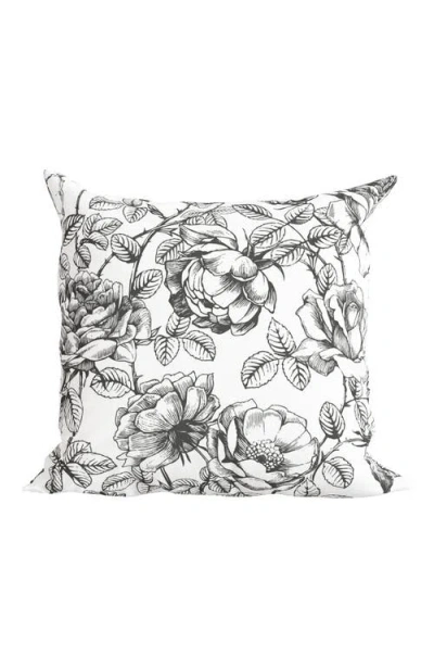 Winterborne Decor Black And White Floral Pillow