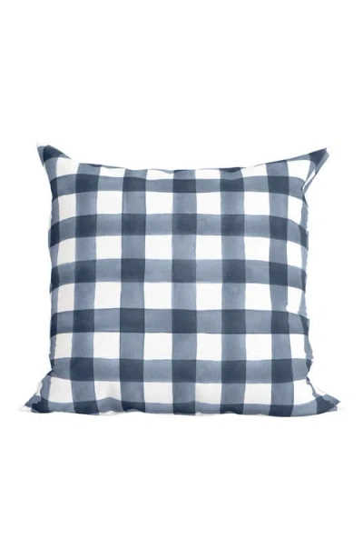 Winterborne Decor Classic Navy Check Pillow In Blue