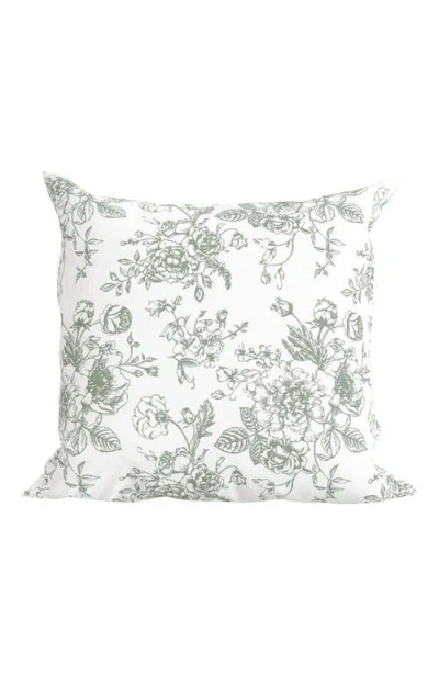 Winterborne Decor Green Floral Toile Pillow