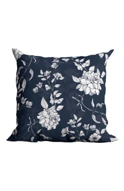 Winterborne Decor Navy Floral Pillow In Blue