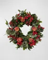 Winward Home 24" Holiday Deluxe Wreath In Red/green