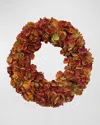 Winward Home 24" Hydrangea Wreath In Gold