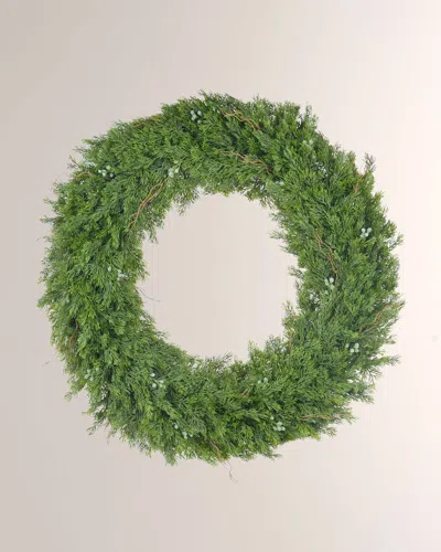 Winward Home Permanent Botanicals Mixed Berries & Pine Wreath In Green