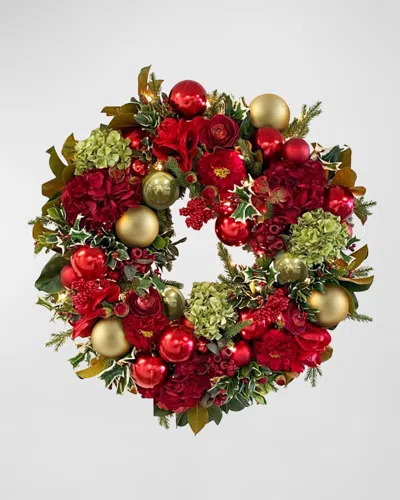 Winward Home 34" Deluxe Display Christmas Wreath In Multi