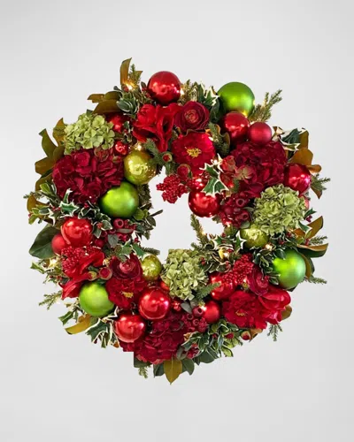 Winward Home 34" Deluxe Display Christmas Wreath In Multi