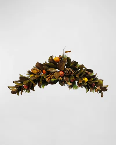 Winward Home 45" Magnolia Leaf And Fruit Garland In Multi