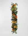 Winward Home 5' Sunflower Garland In Green