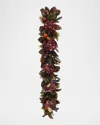 Winward Home 60" Hydrangea & Magnolia Leaf Garland In Multi