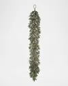 Winward Home 60" Iced Angel Pine Garland In Green