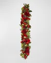 Winward Home 7.5' Deluxe Display Garland In Red