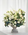 Winward Home Amaryllis & Rose Centerpiece In Green/white