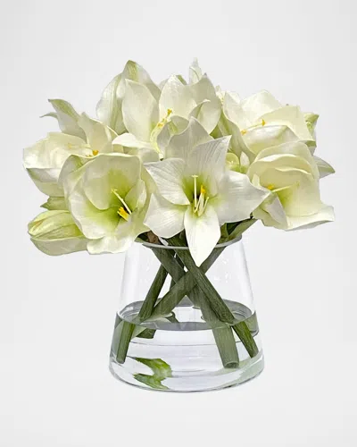 Winward Home Amaryllis Faux-floral Arrangement In Vase In Multi