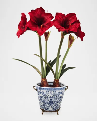 Winward Home Artificial Amaryllis Flower Arrangement In Multi