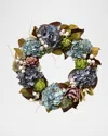 Winward Home Artificial Artichoke Hydrangea Wreath In Multi