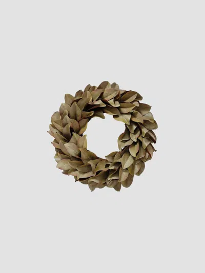 Winward Home Artificial Dry Magnolia Leaf Wreath