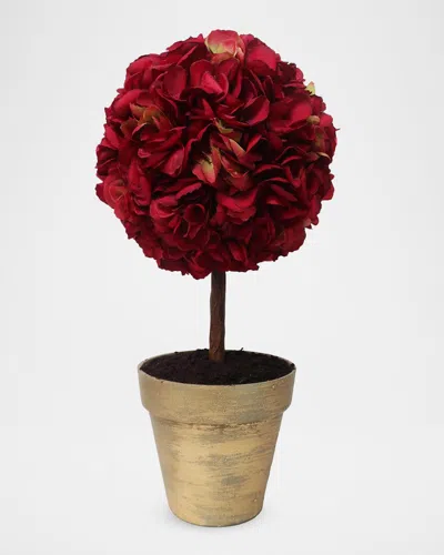 Winward Home Artificial Hydrangea Flower Arrangement In Red