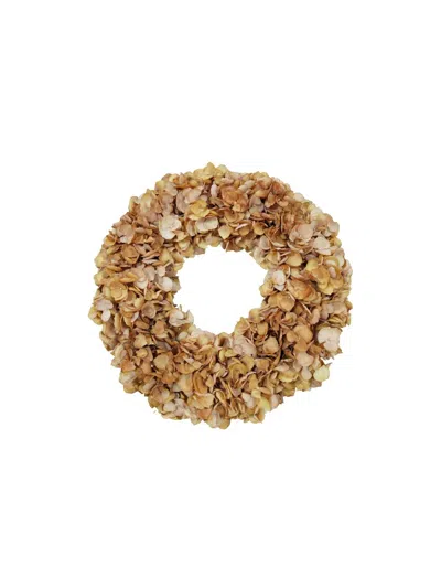 Winward Home Artificial Hydrangea Wreath In Brown