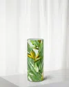 Winward Home Bird Of Paradise Short Vase In Green