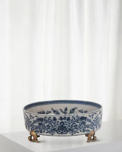 Winward Home Blue And White Planter In Blue/white