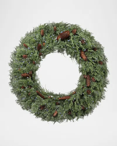 Winward Home Blue Point Juniper 30" Wreath In Green