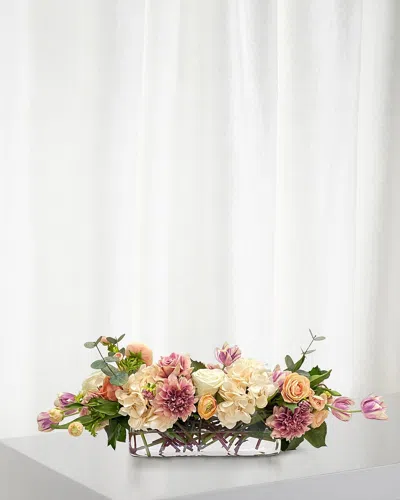 Winward Home Cafe Au Lait Combo Faux Flowers In Vase In Multi