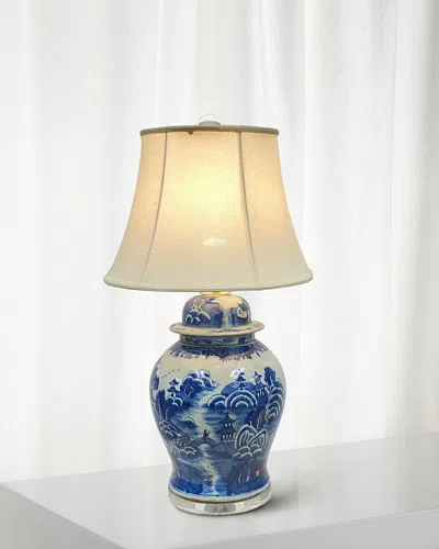 Winward Home Chinoiserie Ceramic Lamp, 28" In Multi