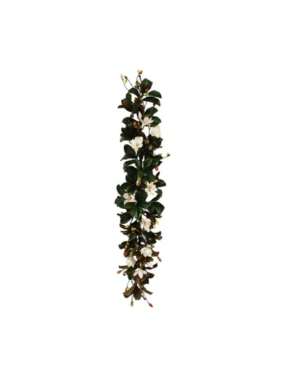 Winward Home Deluxe Artificial Magnolia Garland In Gray